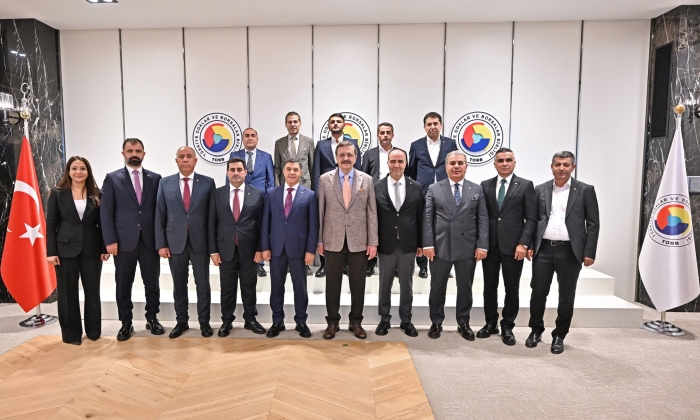 Diyarbakır Ticaret Borsası Heyetinden TOBB Başkanı Hisarcıklıoğlu’na ziyaret
